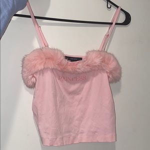 Fuzzy crop top